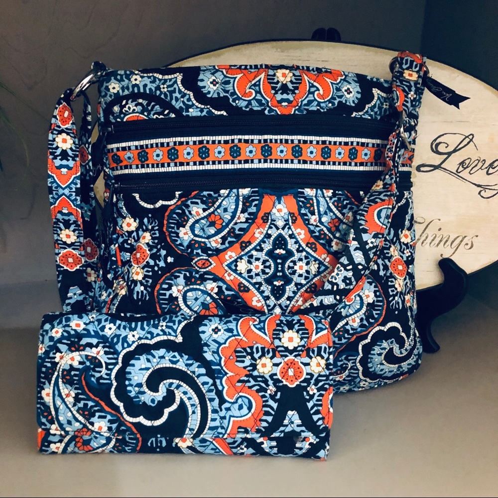 Vera Bradley Triple Zip Hipster and Wallet